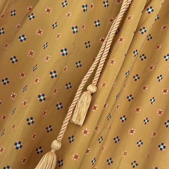 Aerie yellow Desert Nomad silky Printed pants. Sz Sm EUC bin J - Picture 2 of 7